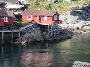 Red fishing cottage in Å